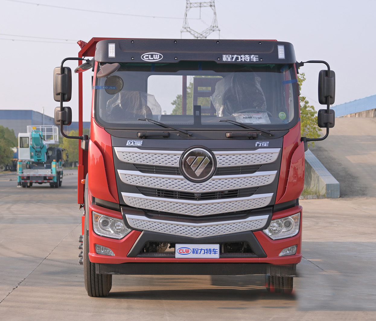 福田歐曼行星單橋平板運輸車清障車，可拉10-16噸圖片2